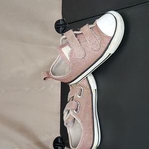 Converse sneakers, pink glitter, size toddler 9